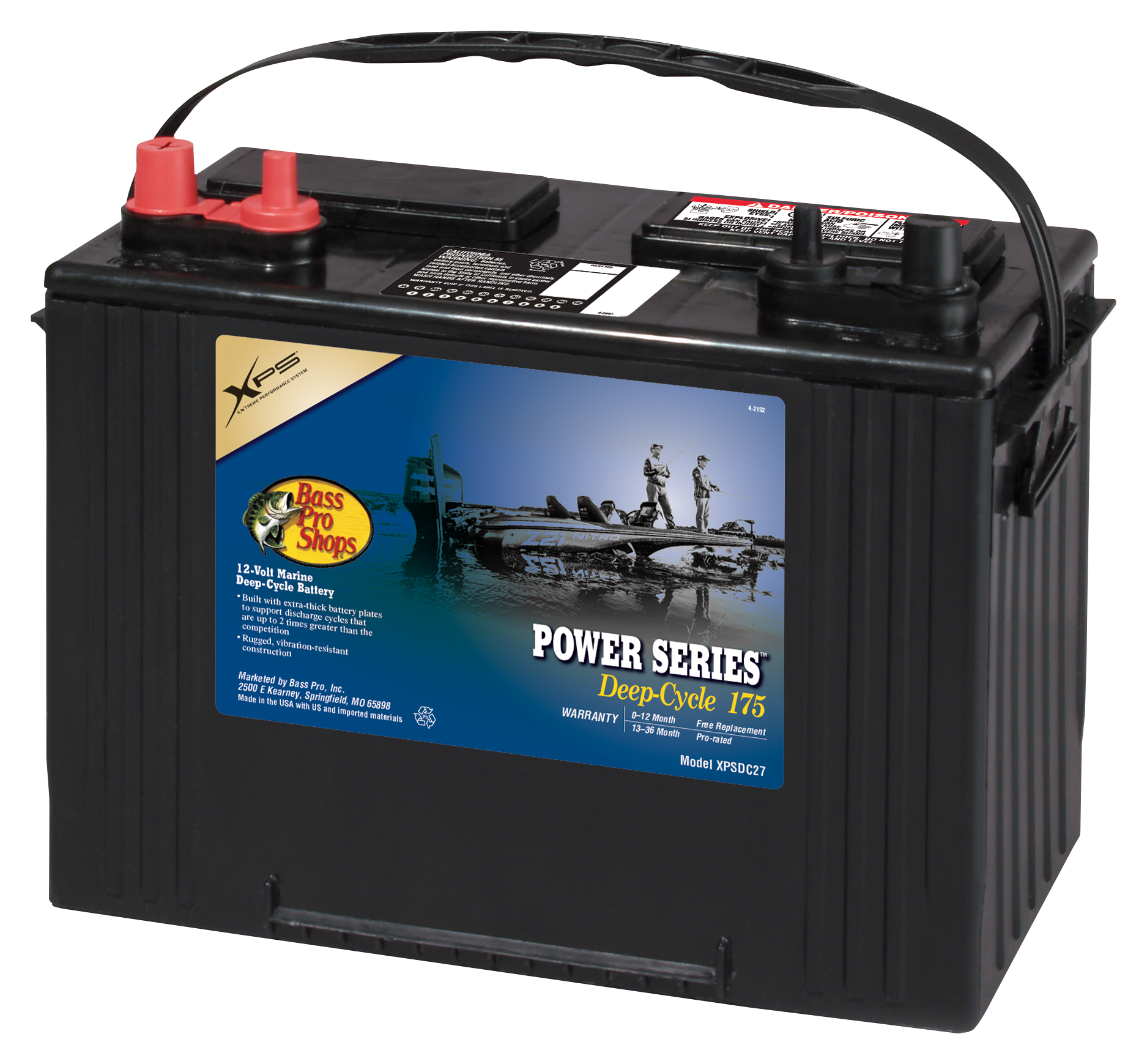 Bass Pro Shops XPS Power Series 12Volt Marine DeepCycle Battery